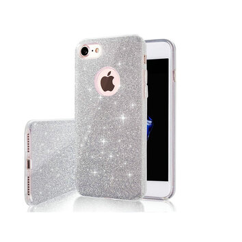 Nakładka Glitter 3w1 do iPhone 15 Plus 6,7" srebrna