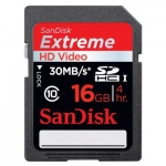 Karta pamięci SanDisk SDHC 16GB Extreme HD Video 30MB/s