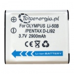 Akumulator LI-50B do Olympus li-ion 2900mAh