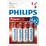 6 x bateria alkaliczna Philips Powerlife LR6/AA (blister)