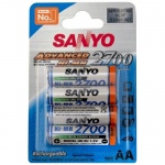 4 x akumulatorki Sanyo R6/AA Ni-MH 2700mAh
