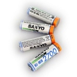 4 x akumulatorki Sanyo R6/AA Ni-MH 2700mAh
