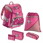 Tornister HAMA Step By Step "PINK ROMANCE" zestaw 5-cz.