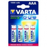 4 x akumulatorki Varta Proffesional  R03 AAA Ni-MH 1000mAh  + BOX