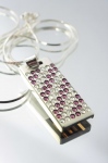 Pendrive ZaNa Silver Desire 4GB - srebro 925 + 72 cyrkonie