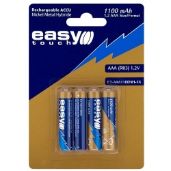 4 x akumulatorki Easy Touch R03/AAA Ni-MH 1100mAh