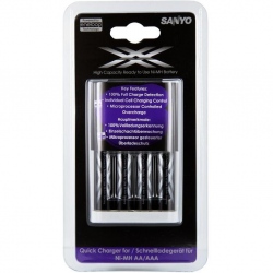 Ładowarka Sanyo MQR06 + 4 x R6/AA Eneloop XX UWX 2500mAh