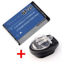 Akumulator NP-20 do Casio li-ion 2900mAh + ładowarka