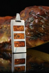 Pendrive ZaNa Silver Cherry 8GB - srebro 925 + bursztyn
