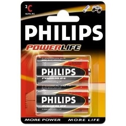 2 x bateria alkaliczna Philips PowerLife LR14/C (blister)