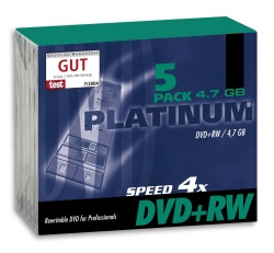Płyta DVD+RW 4,7GB 4X PLATINUM SLIM
