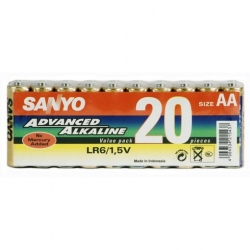 20 x bateria alkaliczna Sanyo LR6/AA (folia)